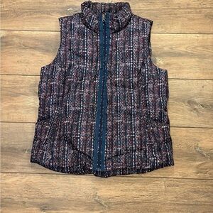 Lands' End Women's Puffer Vest - Black and Red